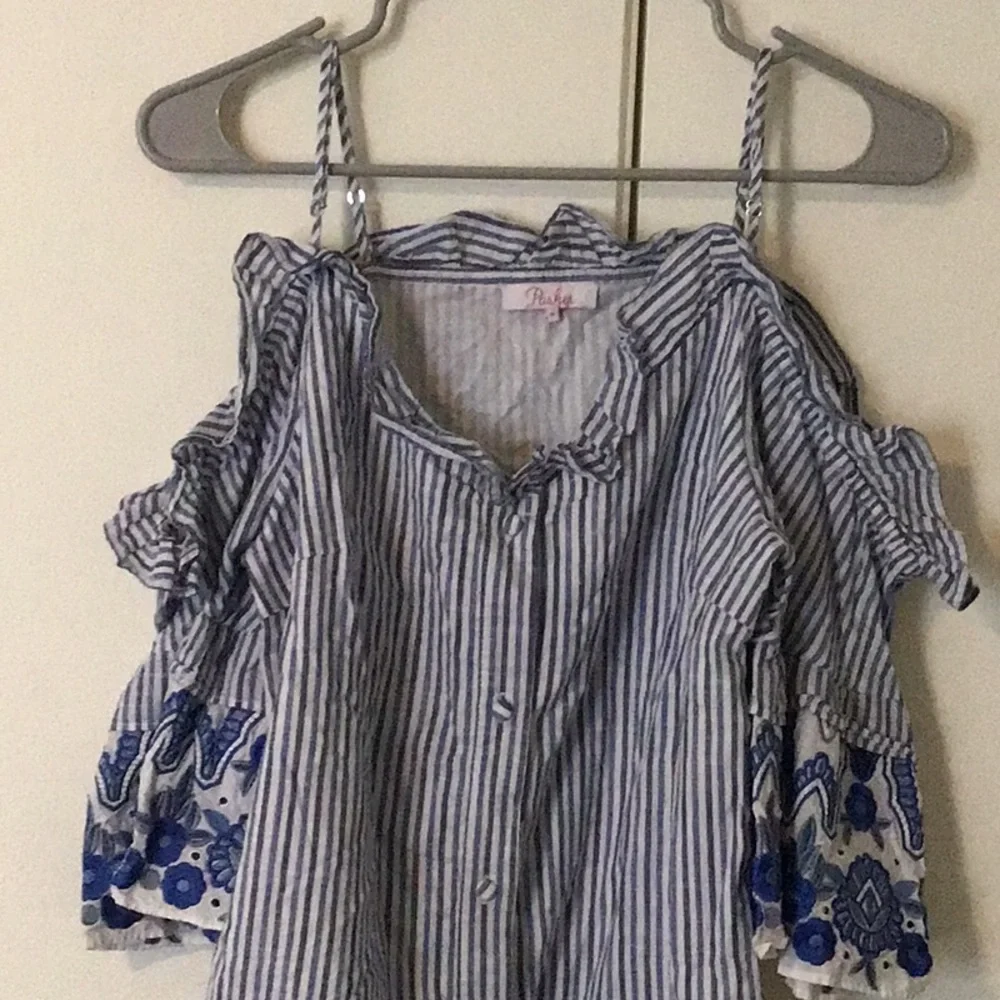 4 for $15 Parker Keegan blue stripe dress